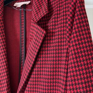 Women's Red Houndstooth Jacket